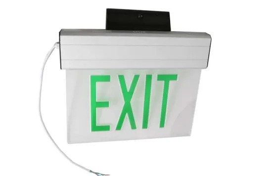 3.6v 800mah Battery Operate Exit Sign Light , Green Led Emergency Light Fixture