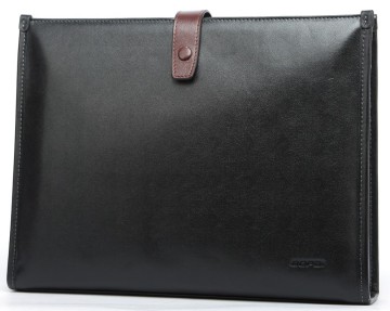 2016 Ladies Document Bag Genuine Leather Hasp Zipper Business Men's Portfolio Document Bag