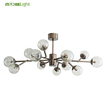 Dallas Chandelier: Globe Globe Metal Metal LED แสงในร่มสำหรับห้องนั่งเล่น
