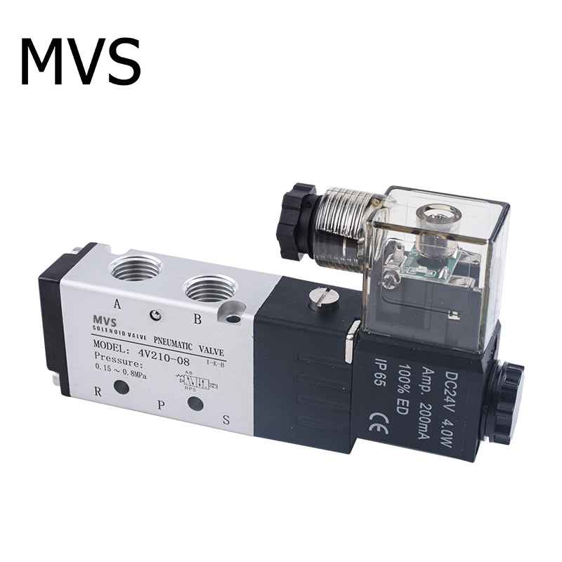 Pneumatic Valve Solenoids and 3-Way Magnetic/Electromagnetic Solenoid Valve 4V210-08 DC24V