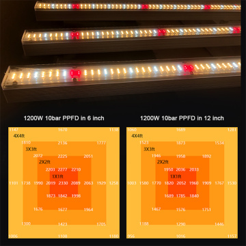 RJ12 Luces de cultivo de planta LED de control inteligente 1200W