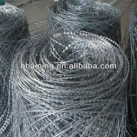 Razor barbed wire mesh fence