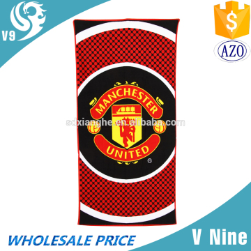 100% cotton velour printed logo beach towel wholesale