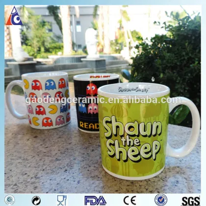 11OZ shaun the sheep promotional mug gift box mug printing from china