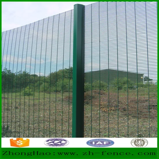 Anti climb anti cut hot galvanized and PVC coated 358 high security fence / wire mesh fence