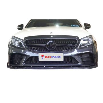 Mercedes-Benz Classe C W205 C43 AMG TAKD Kit per il corpo in fibra di carbonio secco: labbro del paraurti anteriore, gonne laterali e diffusore posteriore