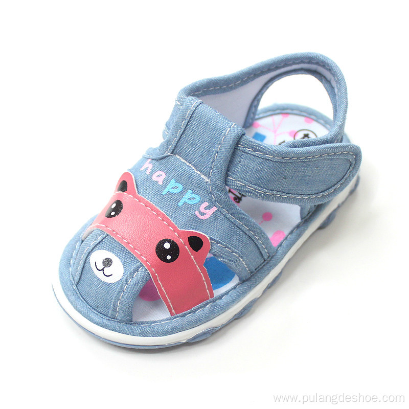 light blue baby boy sandals with sound