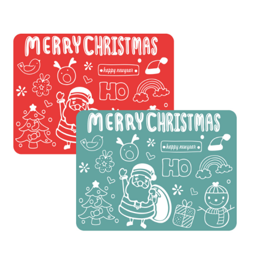 Merry Christmas Design Silicone Placemat for Kids