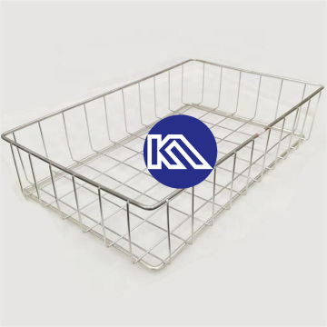 Kitchen and Bathroom Galvanized Welded Steel Wire Mesh Storage Baskets
