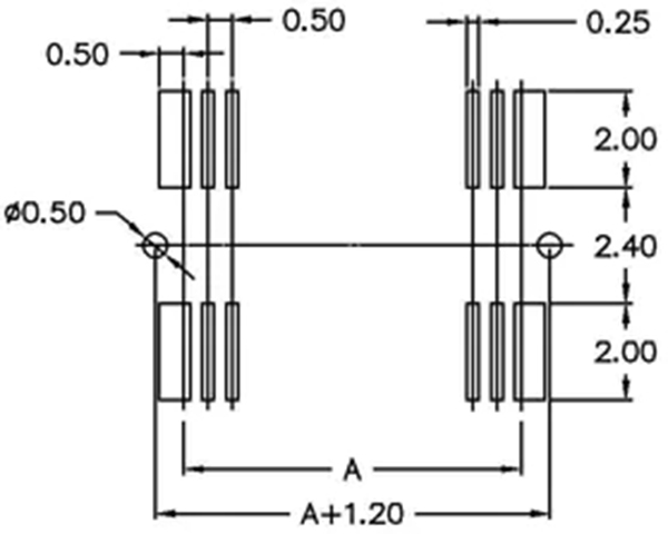 Single Slot Male H6.0 Board-to-Board Connectors