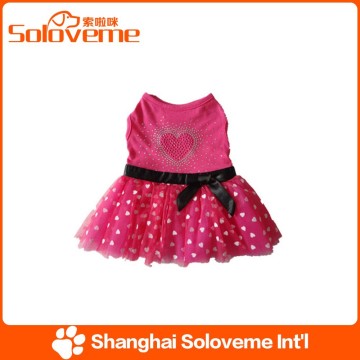 2015 Hot Sale beautiful Sequins heart dog dress