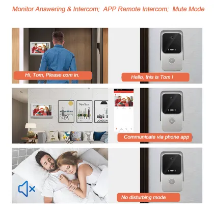 Waterproof HD Night Vision Video Doorbell Intercom System for Villa