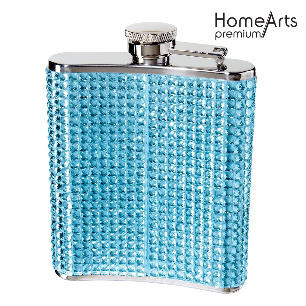 GLITTER STAINLESS STEEL HIP FLASK