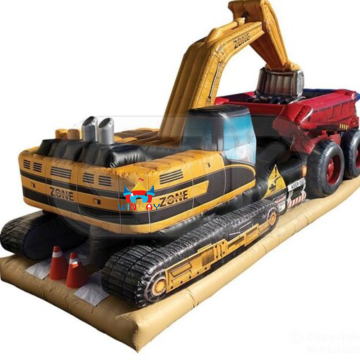 Excavator Inflatable Obstacle Course: New Design for Company Party Entertainment