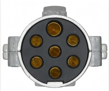 7-Pole Heavy Duty Trailer Connector - 7 Pin Electrical Cable with Spring Contact Adapter