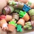 Chaude populaire charmes résine artisanat 3D Cactus plante forme Pot Culture Mini mignon Cabochons en vrac pour artisanat bricolage décorations