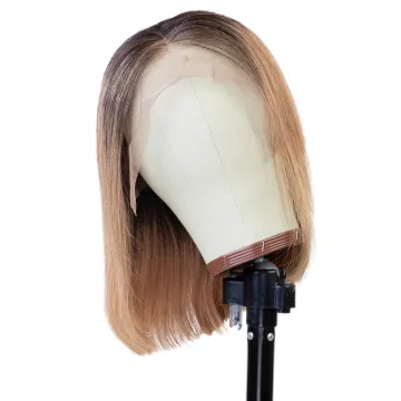 Shmily Wholesale Brazilian Human Hair wig vendors Unprocessed Virgin Human Hair 1b/27 Straight 13*4 Lace Front Wig