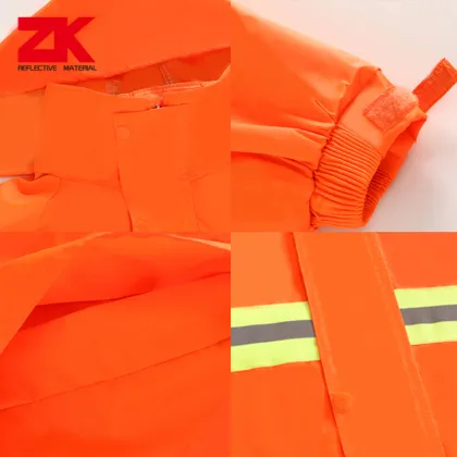 Long Sleeve Oxford orange reflective coverall