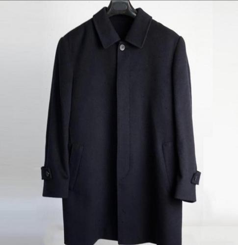 Män Black Cashmere Coat