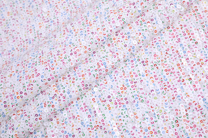Print Sequin Embroidery  Fabric