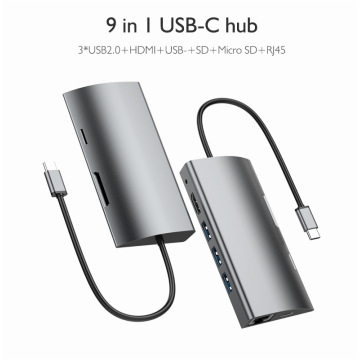 Hub Usb 3.0 Usb extender док станция Usb dock 9 In 1 Hub For Pc accessories