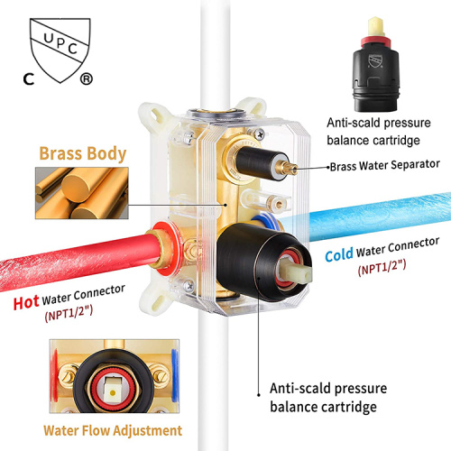 Combo robinet de mur de pomme de douche en bronze frotté à l&#39;huile