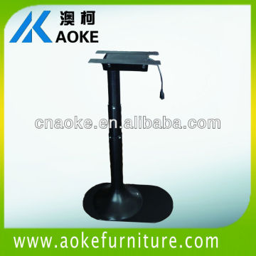 Single leg electric height adjustable desk frame