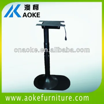 Single leg electric height adjustable desk frame