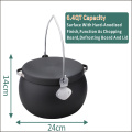 Pot de camping en aluminium portable avec support réglable 6.5QT