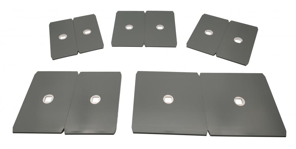 Placa de base de chapa de metal de corte CNC revestida a pó OEM