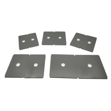 Placa de base de chapa de metal de corte CNC revestida a pó OEM