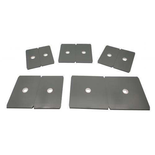 Placa de base de chapa de metal de corte CNC revestida a pó OEM