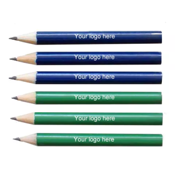 Custom Logo 3.5 Inch Hexagonal Mini Golf Pencils with Eraser for Kids and School