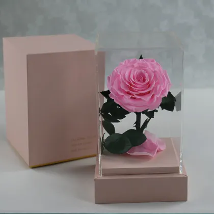 Wholesale Natural Preserved Giant Heart Red Roses Arrangement