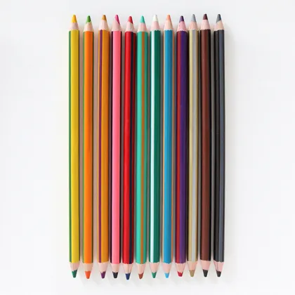 Custom Double Sided Colored Pencils Set - Wooden Bi-Colouring Pencils