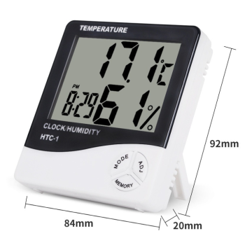 Digitale thermometer en hygrometer met vochtigheidsafstand