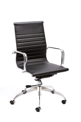 Современный офисный стул PU со спинкой среднего роста