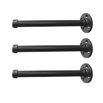 RheTech Heavy Duty Rustic Steel Plumbing Pipe Shelf Brackets Home Industrial Pipe Brackets For Shelves