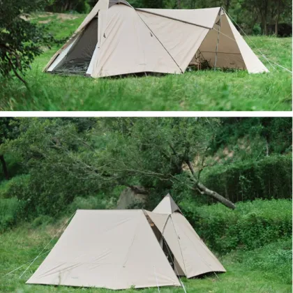 Vidalido Outdoor Camping Indian Pyramid Automatic Tent Double Rainproof for Sunshade and Sunscreen