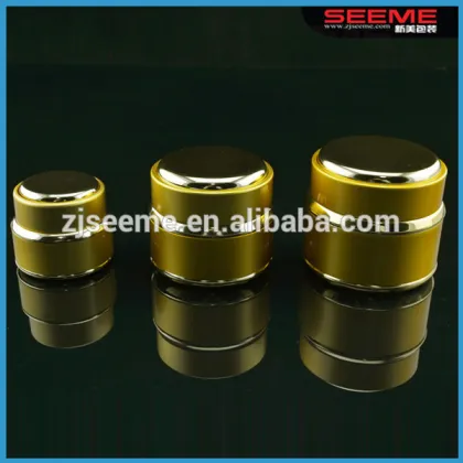 Beauty foundation double plastic cream jars for makeup