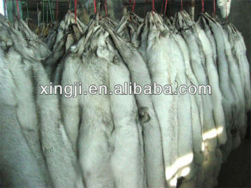 Top quality natural color Blue fox fur skin