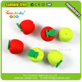 Kids Cute 3D apple shaped rubber stationery aeraser