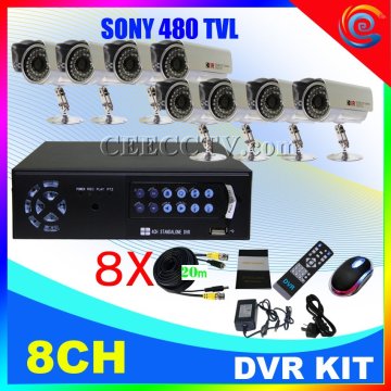 8 Ch Cctv Dvr Kit 8 Ir Cameras H.264 Cctv System Cee-dvr-7008 C910