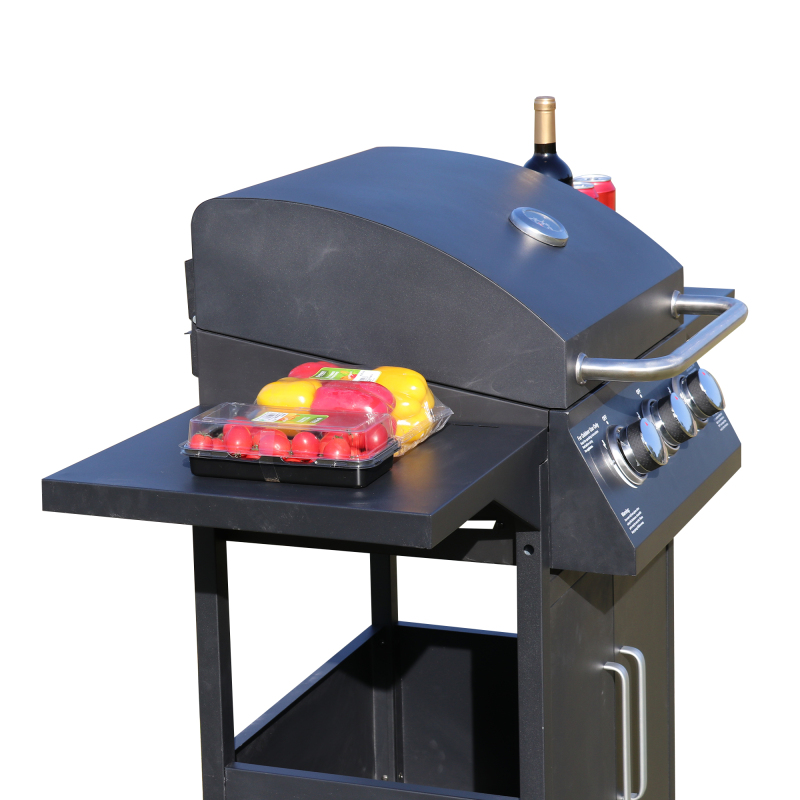 New Design Deluxe 3-Burner Liquid Propane Outdoor BBQ gas grill and Charcoal Combo Grills Patio Backyard Cooking