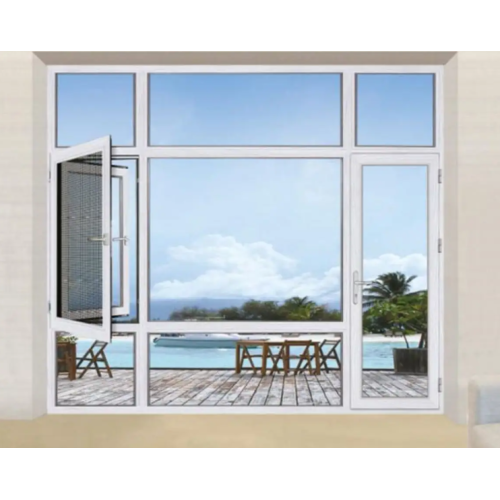 Customizable Pvc Casement windows with Handle and Lock