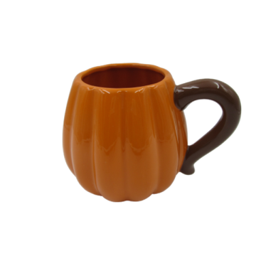 Factory Direct Halloween Pumpkin Shape Ceramic Mugs