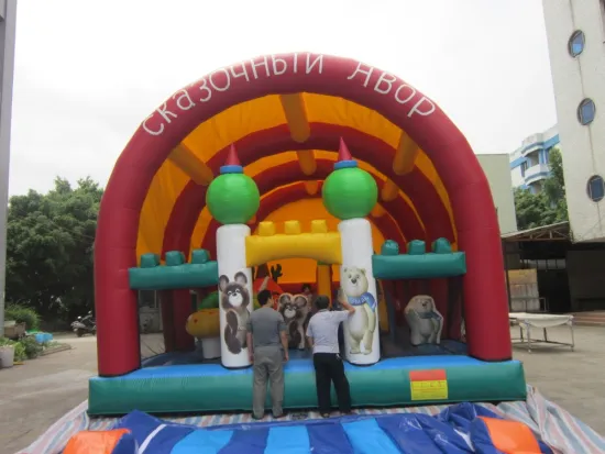 2016 cheap price big bounce houses playground/cheap inflatable fun city