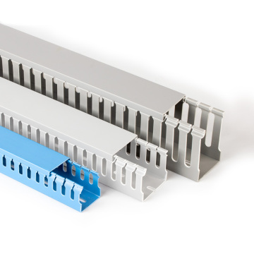Graublau PVC geschlitzte Kabel -Kabel -Trunking -Tabletts