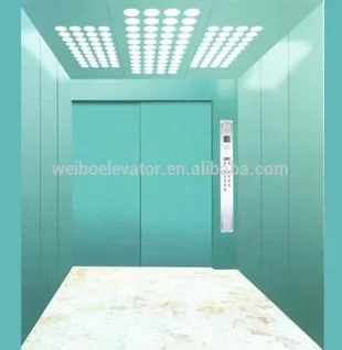 Effective and energy-saving freight elevator with big machine room
