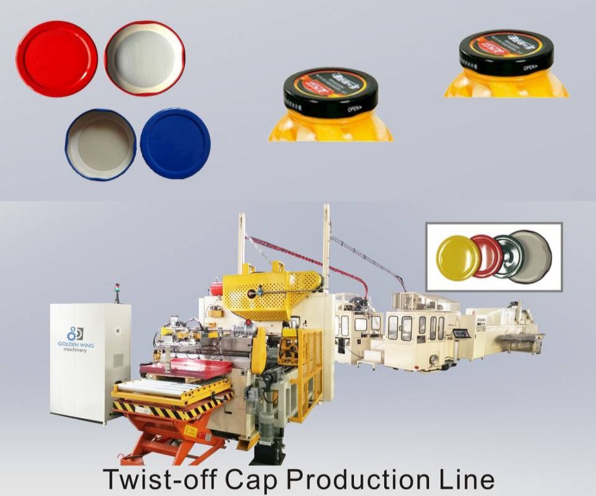 Twist off Cap Couvercle du bocal en verre Ligne de fabrication